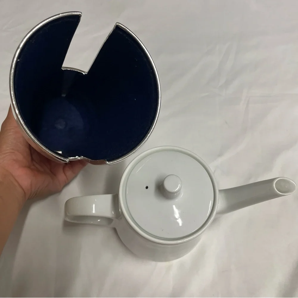 MCM VTG MELITTA 8-80 CERAMIC TEAPOT WITH INSULATING COVER GERMANY,‎ 1960S